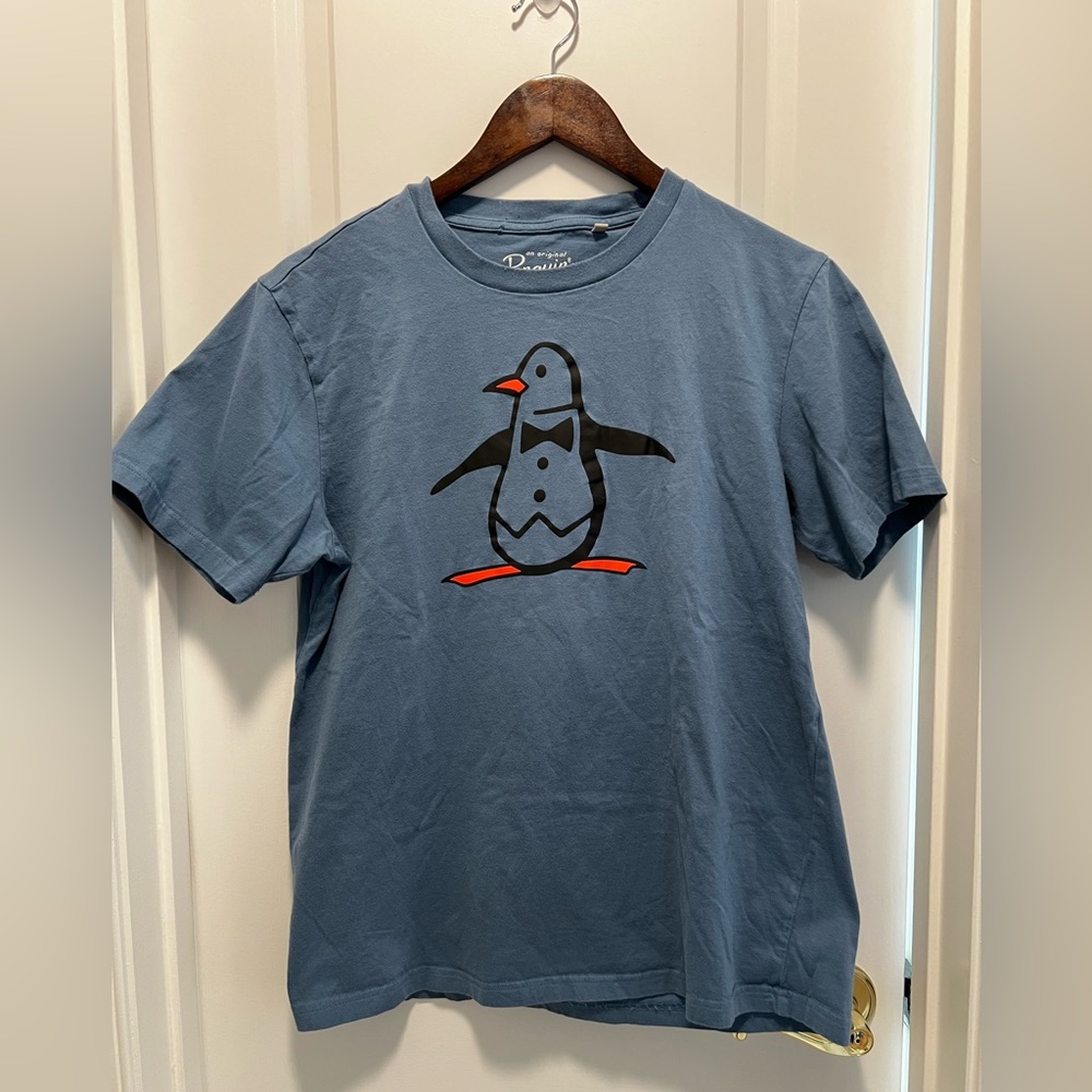 Original Penguin by Munsingwear “TV Pete” Logo Men's Blue Graphic T-Shirt M